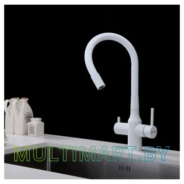 Смеситель Paulmark Salix Sa213419-431 (белый матовый) картинка 5
